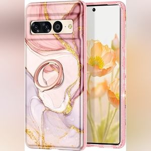 Google Pixel 7 Pro Case Heavy Duty with Rotation Ring Kickstand